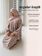 Regular Length Abaya Dress with Pockets