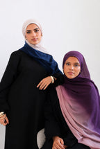 New Premium Turkish Modal Two-Tone Hijab – Soft Lightweight Ombre Scarf