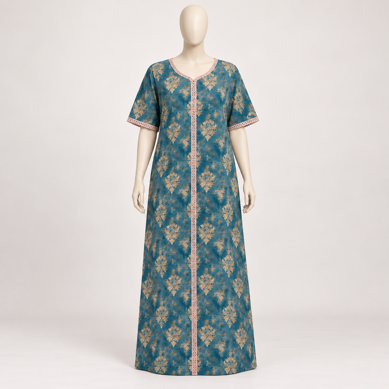 Sea Green - Short Sleeve Plus Size maxi dress