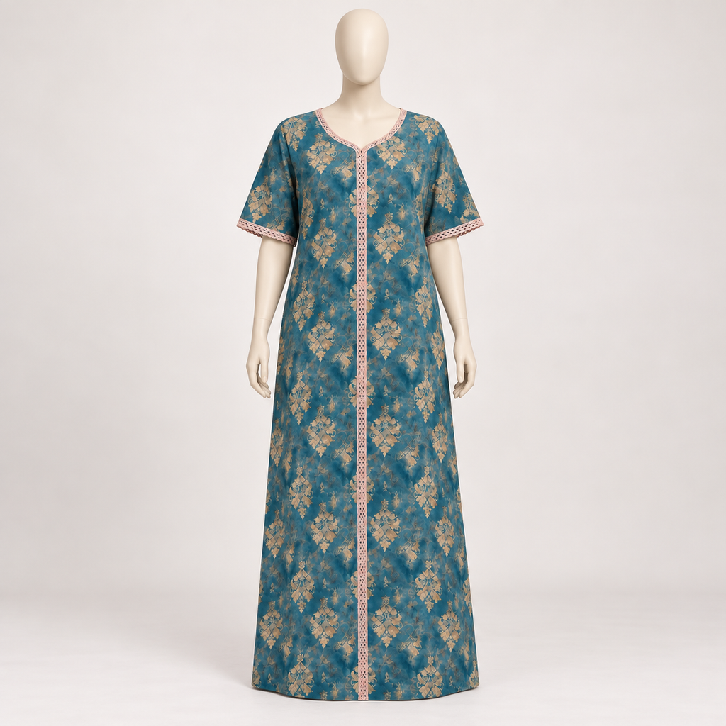 Sea Green - Short Sleeve Plus Size maxi dress