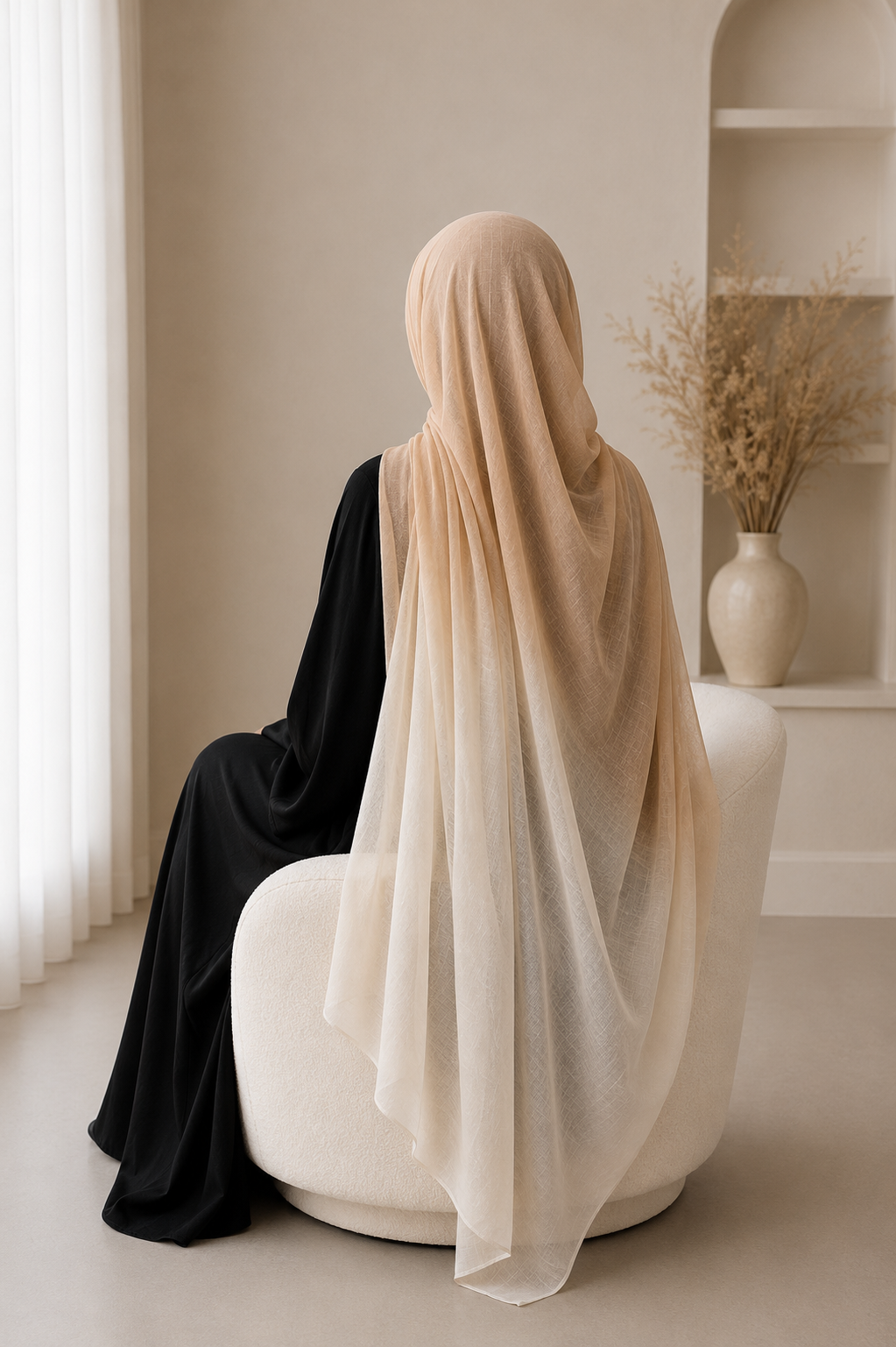 New Premium Turkish Modal Two-Tone Hijab – Soft Lightweight Ombre Scarf
