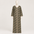 Green Leaf - Long Sleeve Plus Size maxi dress