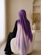 New Premium Turkish Modal Two-Tone Hijab – Soft Lightweight Ombre Scarf