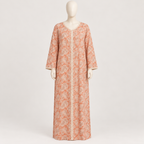 Peach Autumn - Long Sleeve Plus Size maxi dress