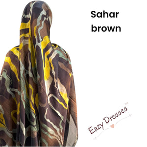 Printed Silky Chiffon Hijabs scarfs large size