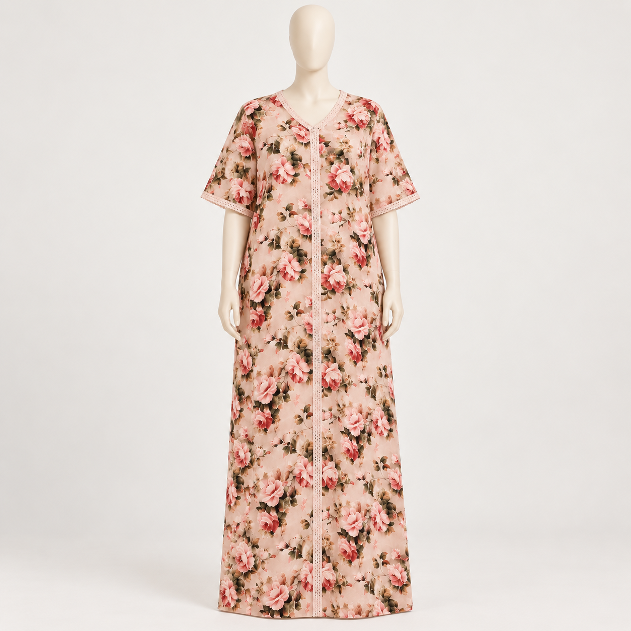 Autumn Breeze - Short Sleeve Plus Size maxi dress
