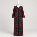 Red Rose - Long Sleeve Plus Size maxi dress