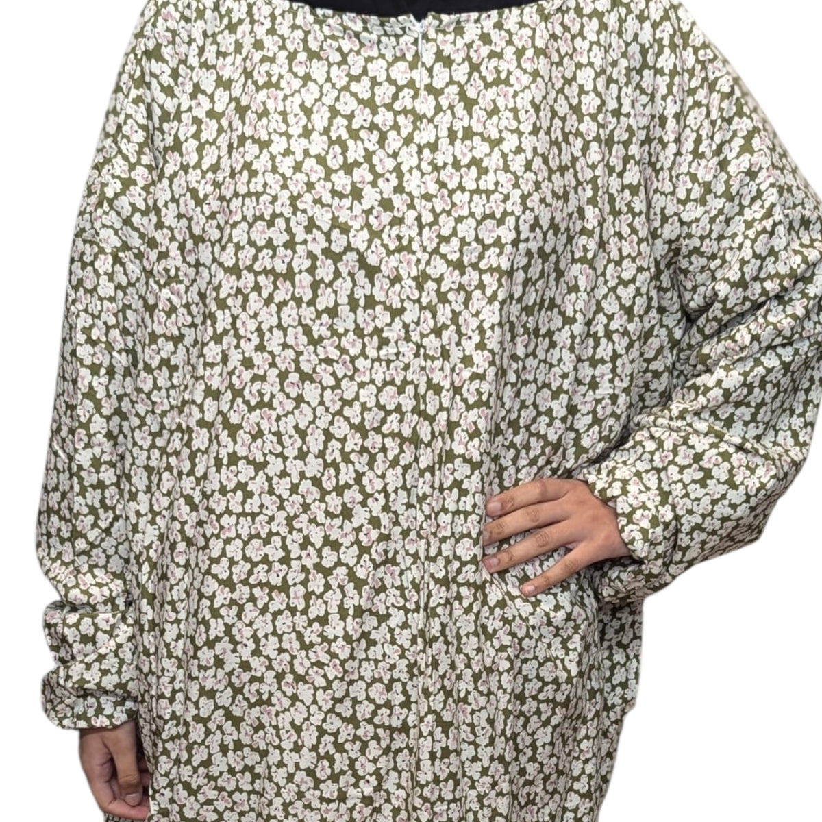 Short Length Abaya Dress with Pockets
