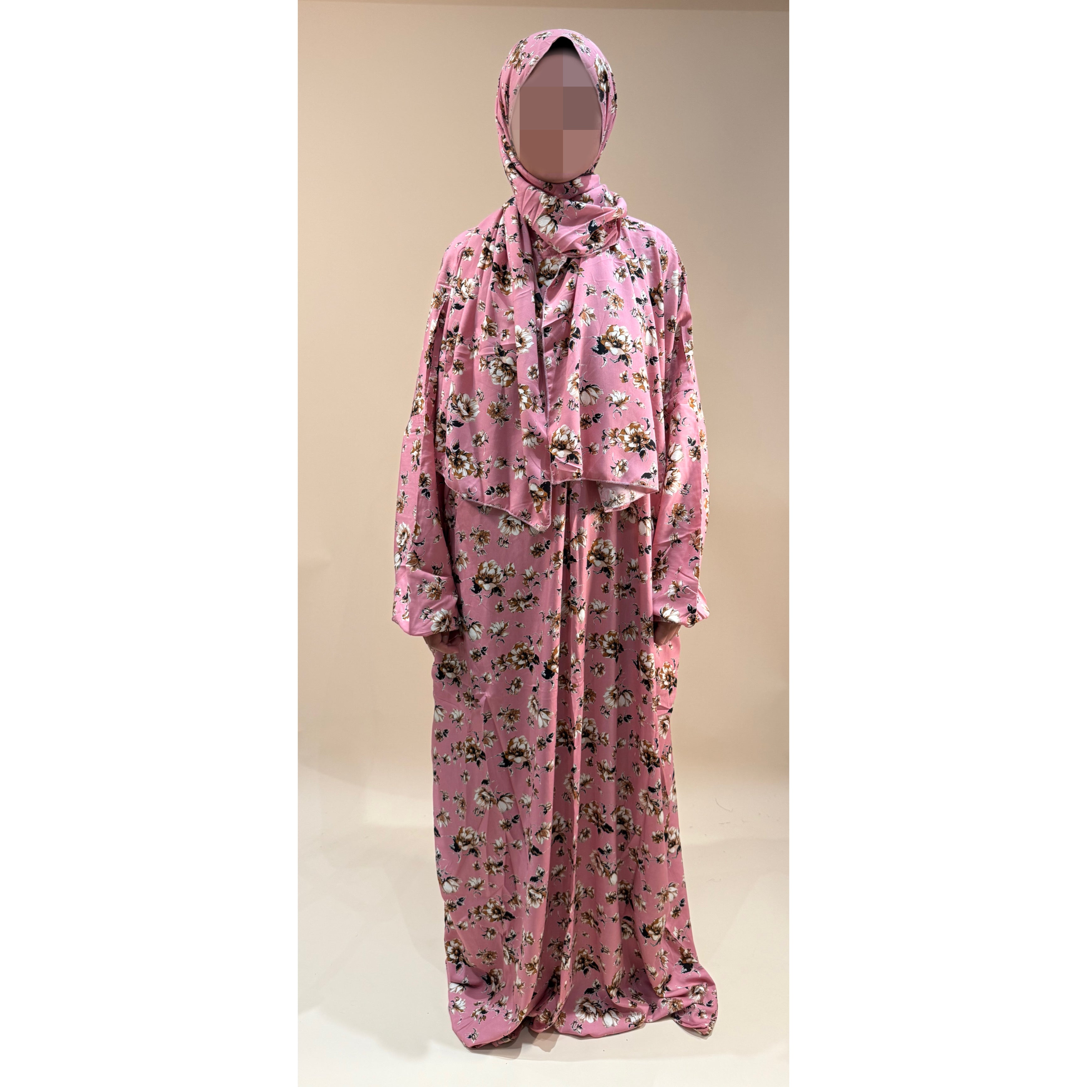 NEW Short length Prayer dress with pockets, prayer abaya