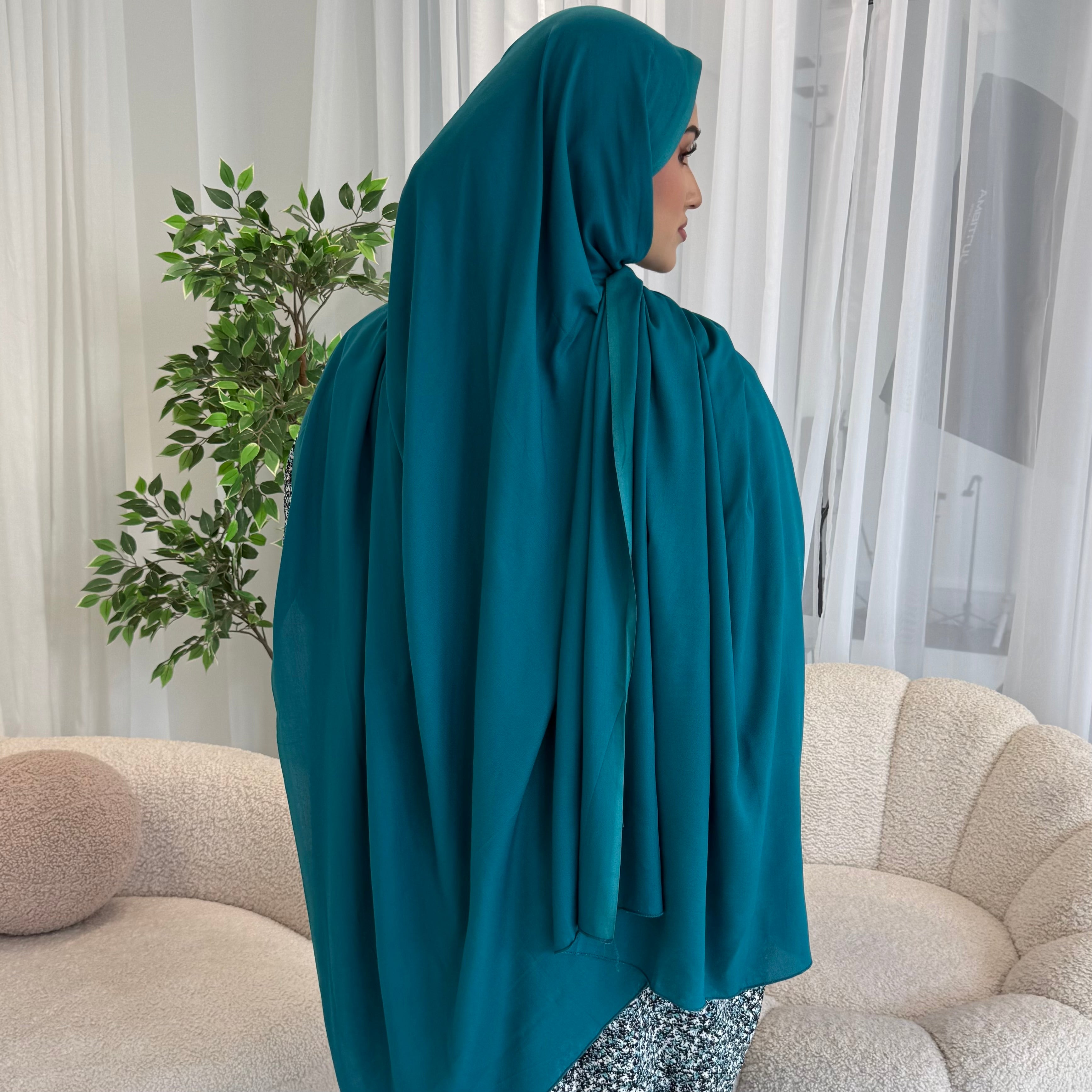 Soft Cotton Feel Rayon Maxi Scarfs Hijabs Extra Large Plain 105 x 200 cm