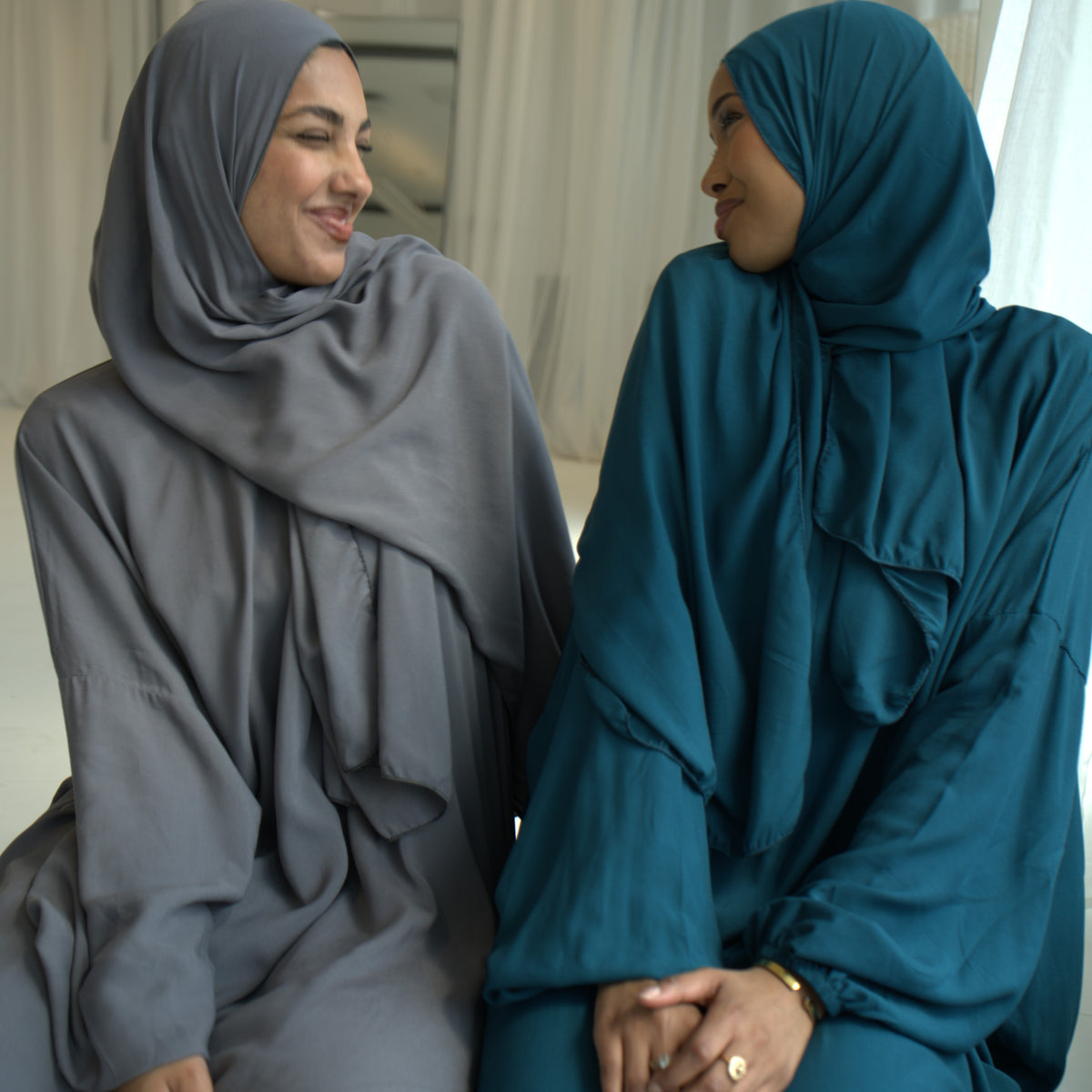 Extra Long Prayer Dress with Attached Hijab & Pockets