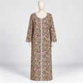 Dull gold - Long Sleeve Plus Size maxi dress