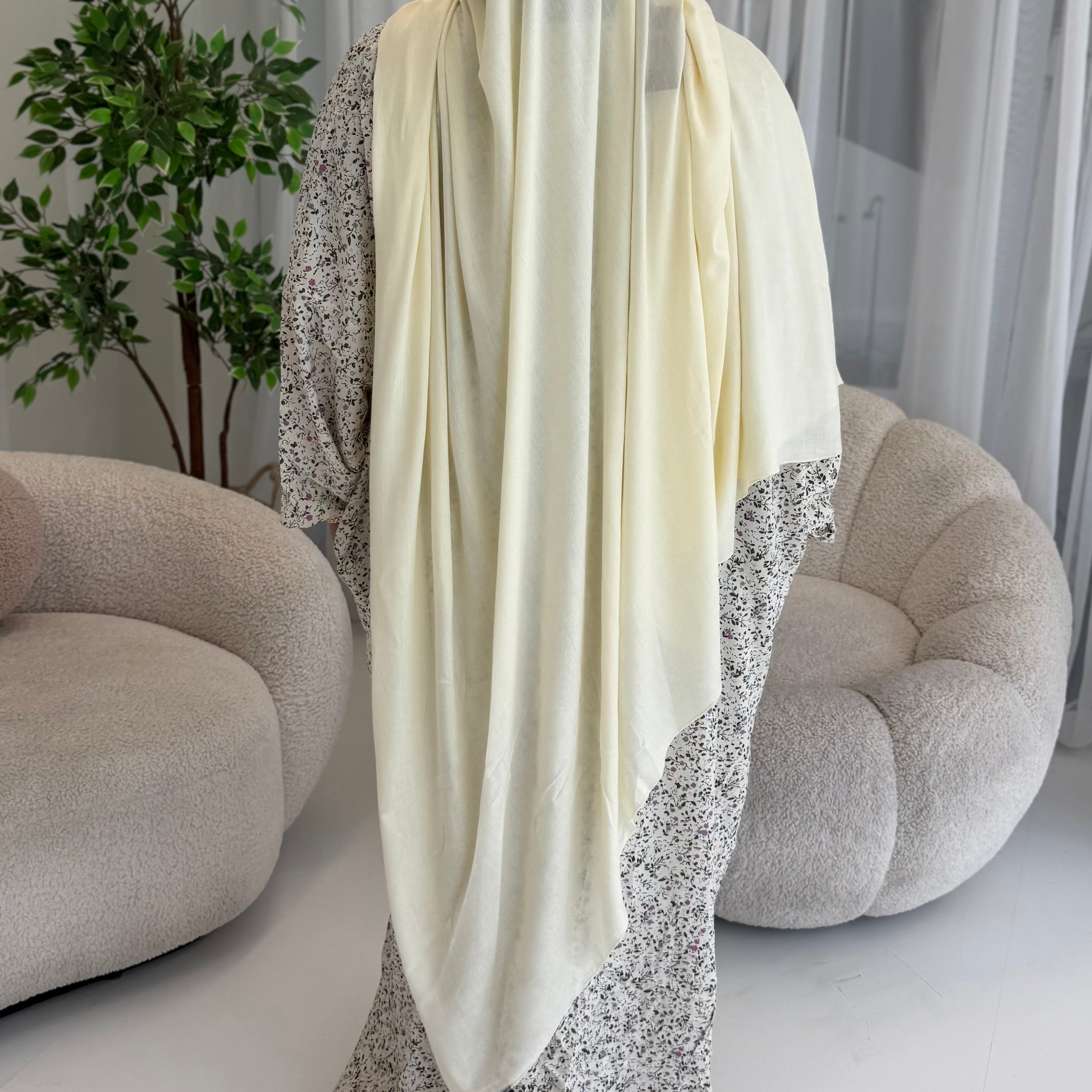 Soft Cotton Feel Rayon Maxi Scarfs Hijabs Extra Large Plain 105 x 200 cm
