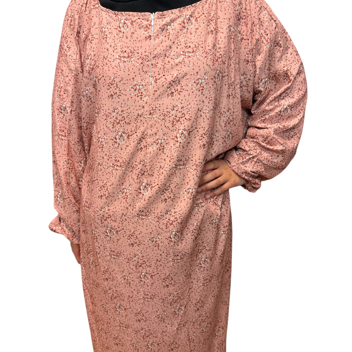 Short Length Abaya Dress with Pockets