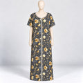Grey autumn - Short Sleeve Plus Size maxi dress
