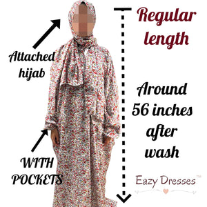 NEW Regular length Prayer dress with pockets, prayer abaya