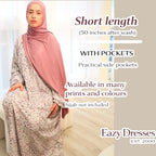 Short Length Abaya Dress with Pockets