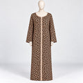 Leopard  - Long Sleeve Plus Size maxi dress