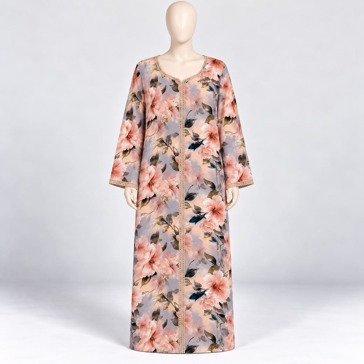 Lost in the wind - Long Sleeve Plus Size maxi dress
