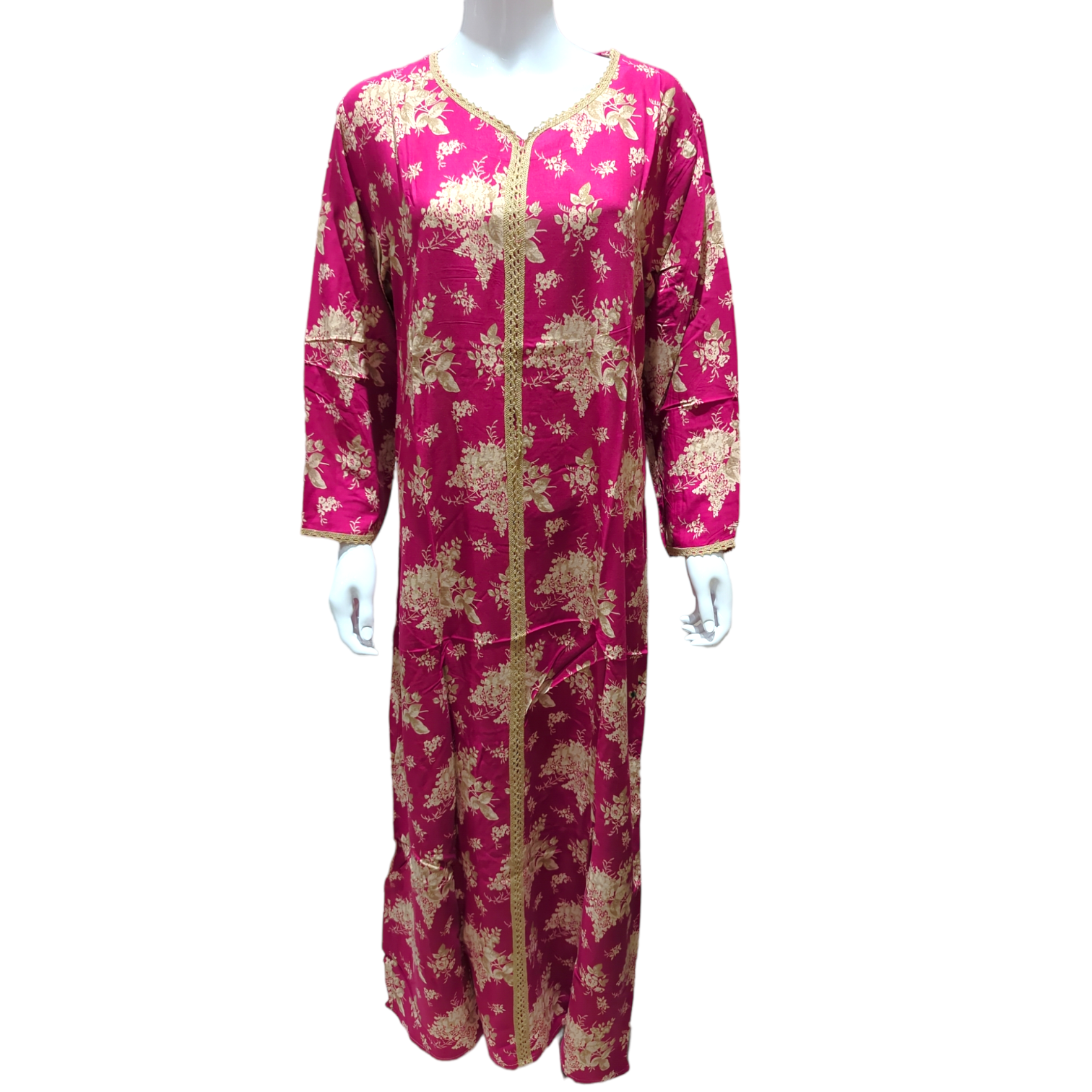 Japanese Pink - Long Sleeve maxi dress