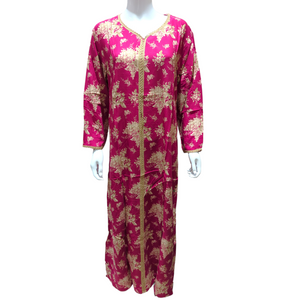 Japanese Pink - Long Sleeve maxi dress