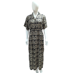 Load image into Gallery viewer, Wild Grey - Short Sleeve - With Buttons &amp; Elasticated Waist maxi dress
