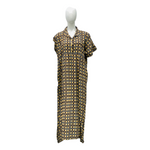 Load image into Gallery viewer, Blue Check - Short Sleeve - With Buttons &amp; Elasticated Waist maxi dress
