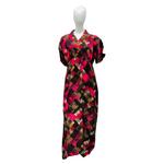 Load image into Gallery viewer, Autumn Pink - Short Sleeve -  With Buttons &amp; Elasticated Waist maxi dress
