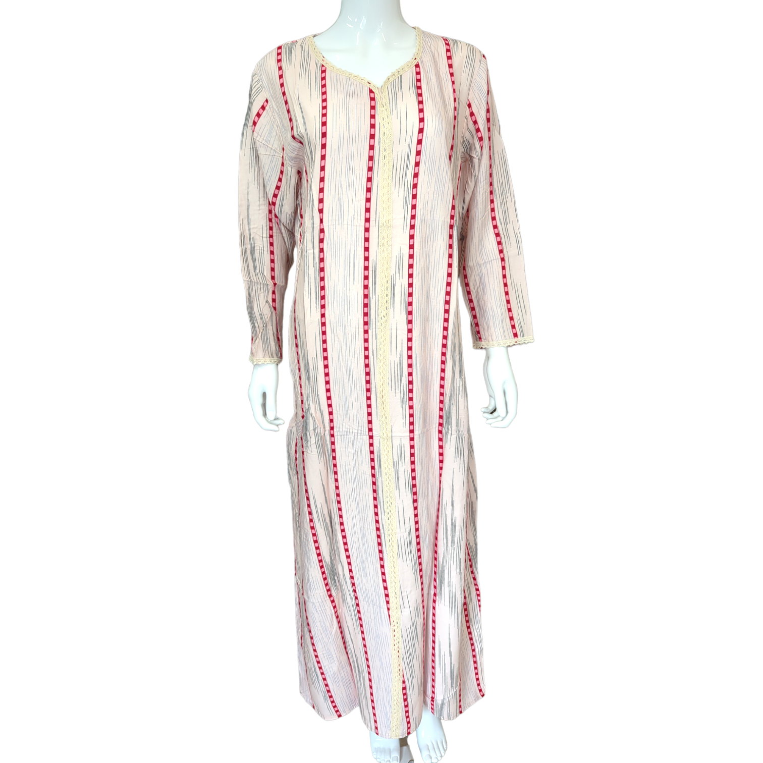 Pink Lanes - Long Sleeve maxi dress