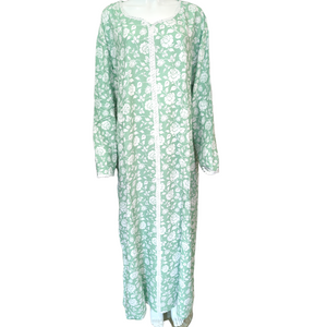 Mint Leaves -  PLUS SIZE - Long Sleeve maxi dress