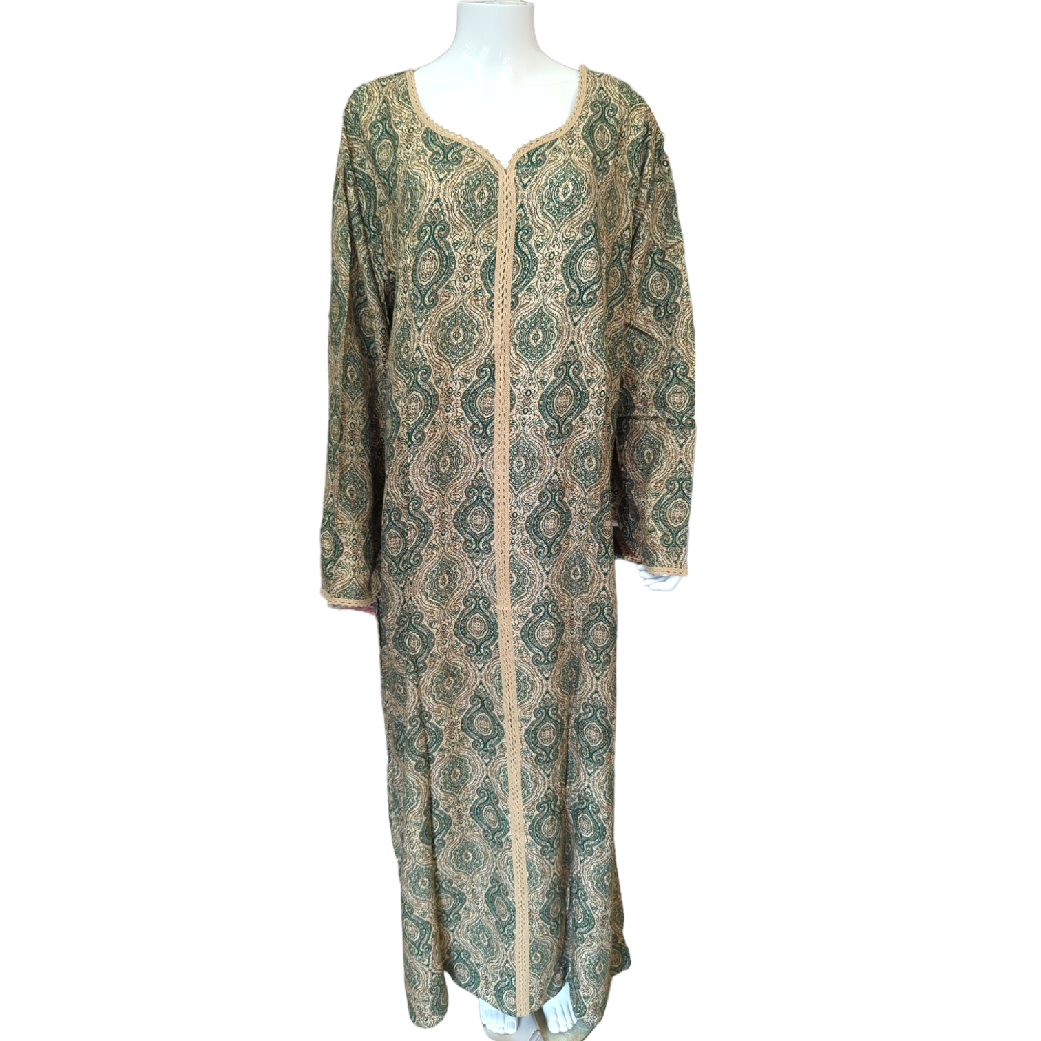 Egyptian Green -  Long Sleeve PLUS SIZE maxi dress