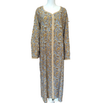 Load image into Gallery viewer, Grey &amp; Gold -  Long Sleeve PLUS SIZE maxi dress
