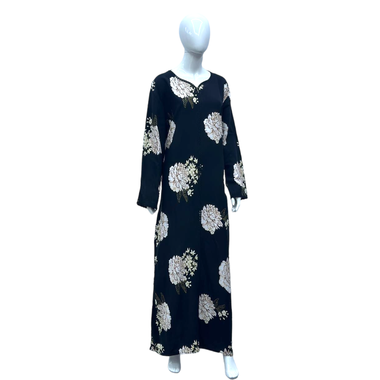 Elegant Floral - Long Sleeve maxi dress