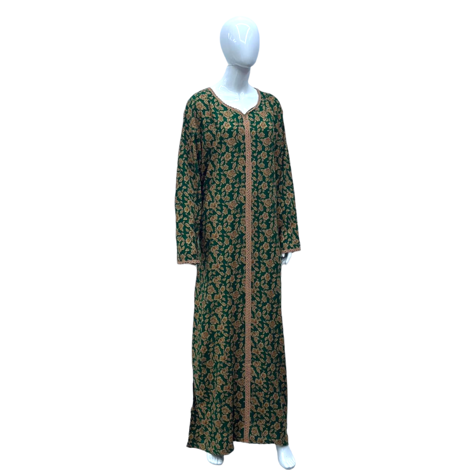 Vintage Green - Long Sleeve maxi dress