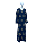 Load image into Gallery viewer, Blue Square - Long Sleeve maxi dress
