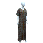 Load image into Gallery viewer, Khaki Maze - Short Sleeve maxi dress
