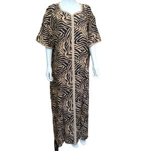 Zebra - Short Sleeve PLUS SIZE maxi dress