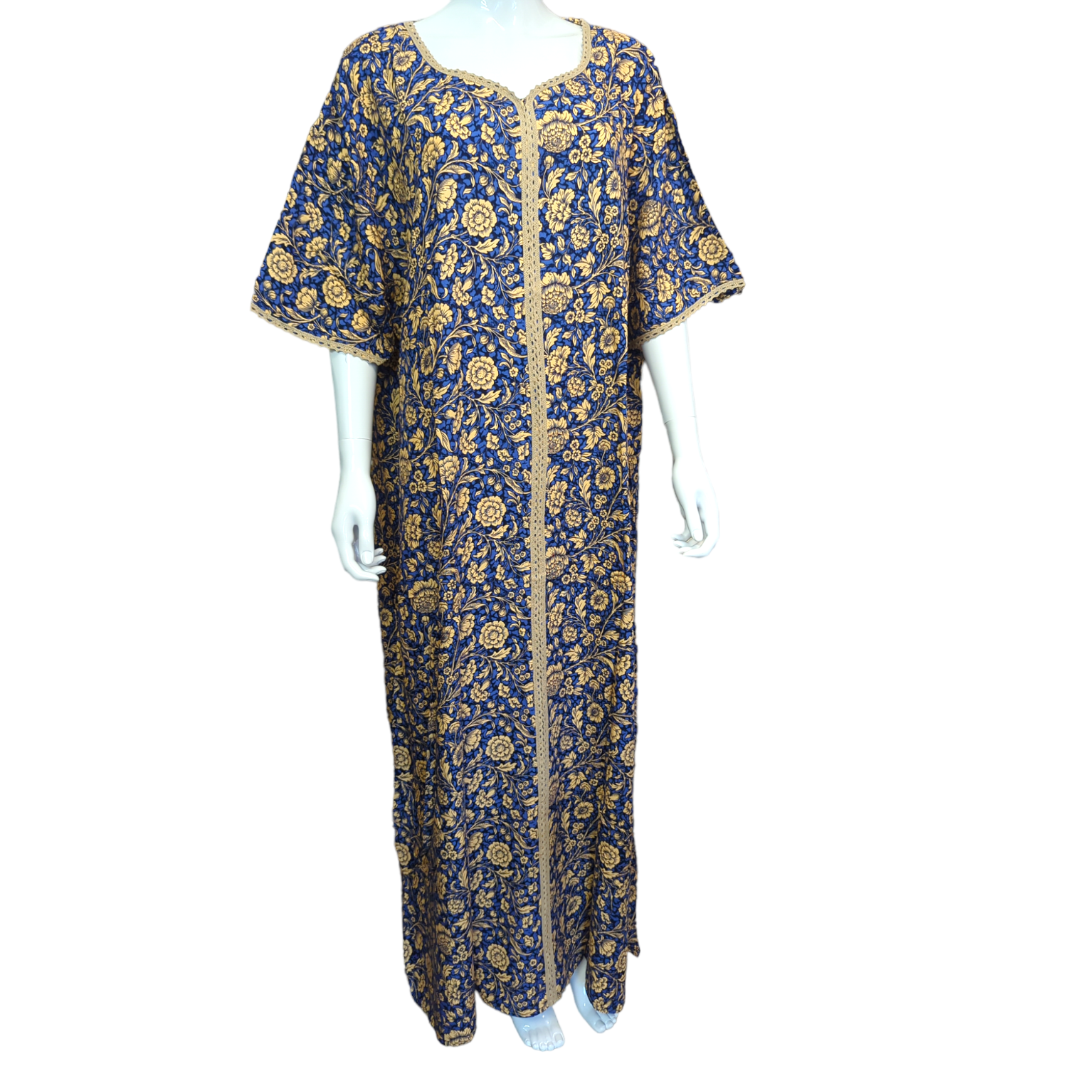 Blue Fusion - Short Sleeve PLUS SIZE maxi dress