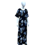 Load image into Gallery viewer, Blue blossom - Short Sleeve maxi dress
