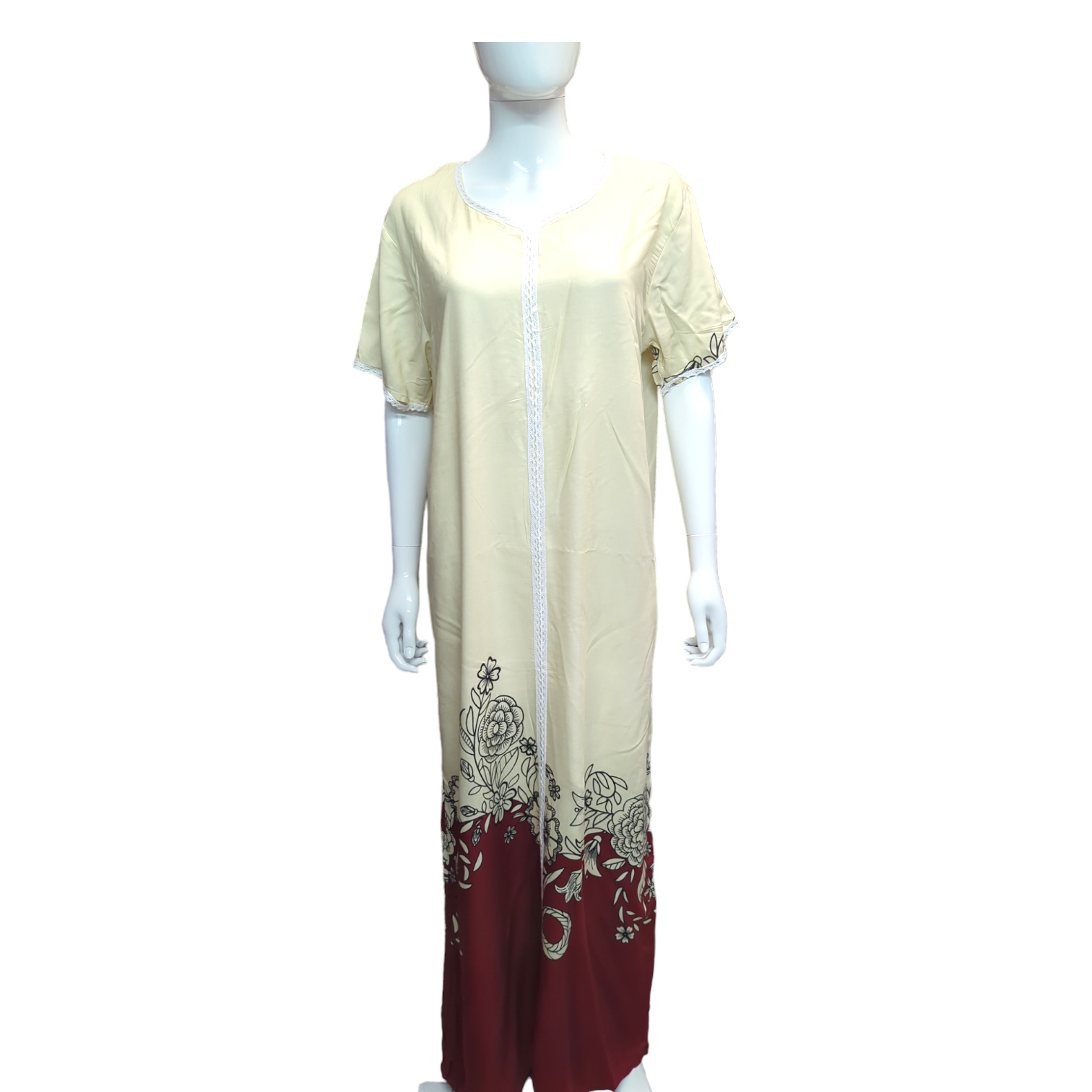 Simply Marron - Short Sleeve maxi dress