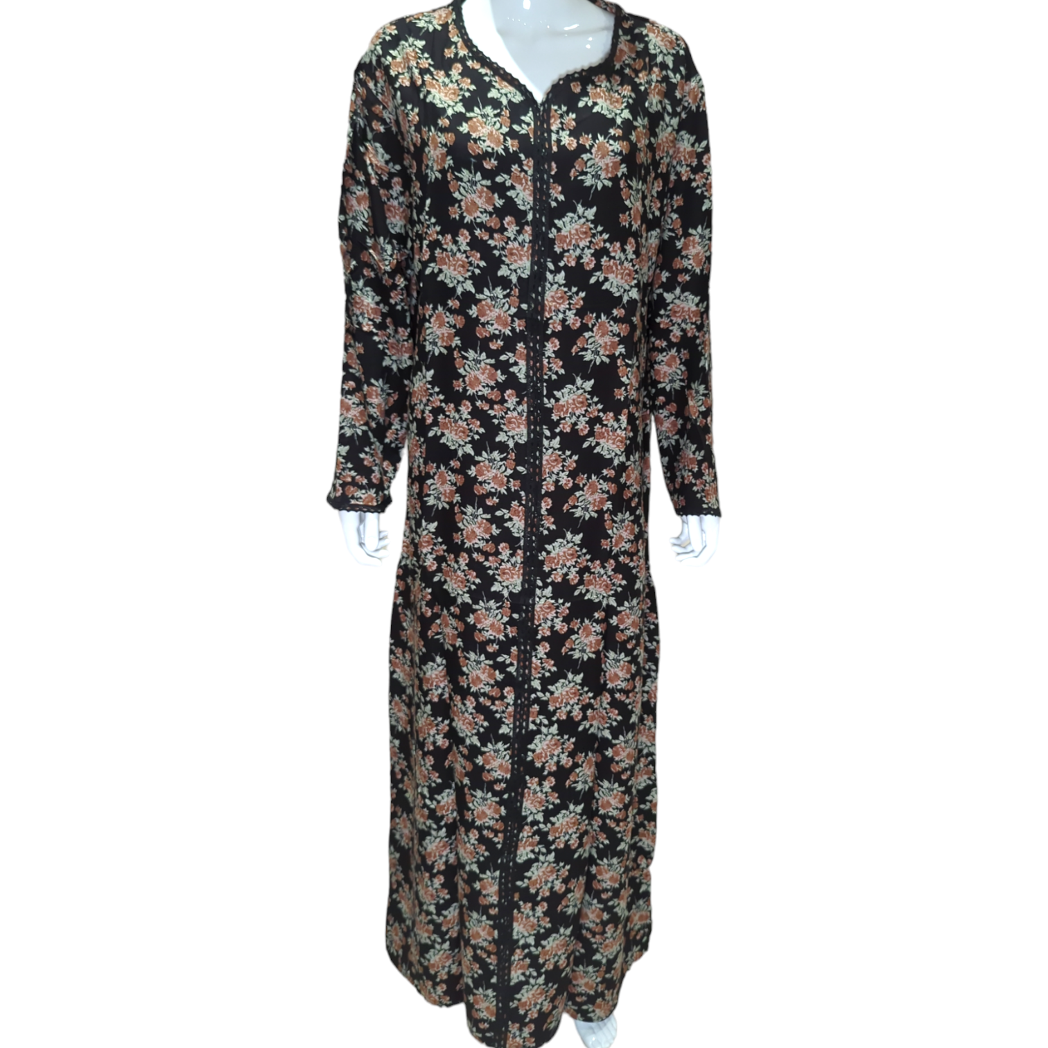 Brown Breeze - Long Sleeve maxi dress