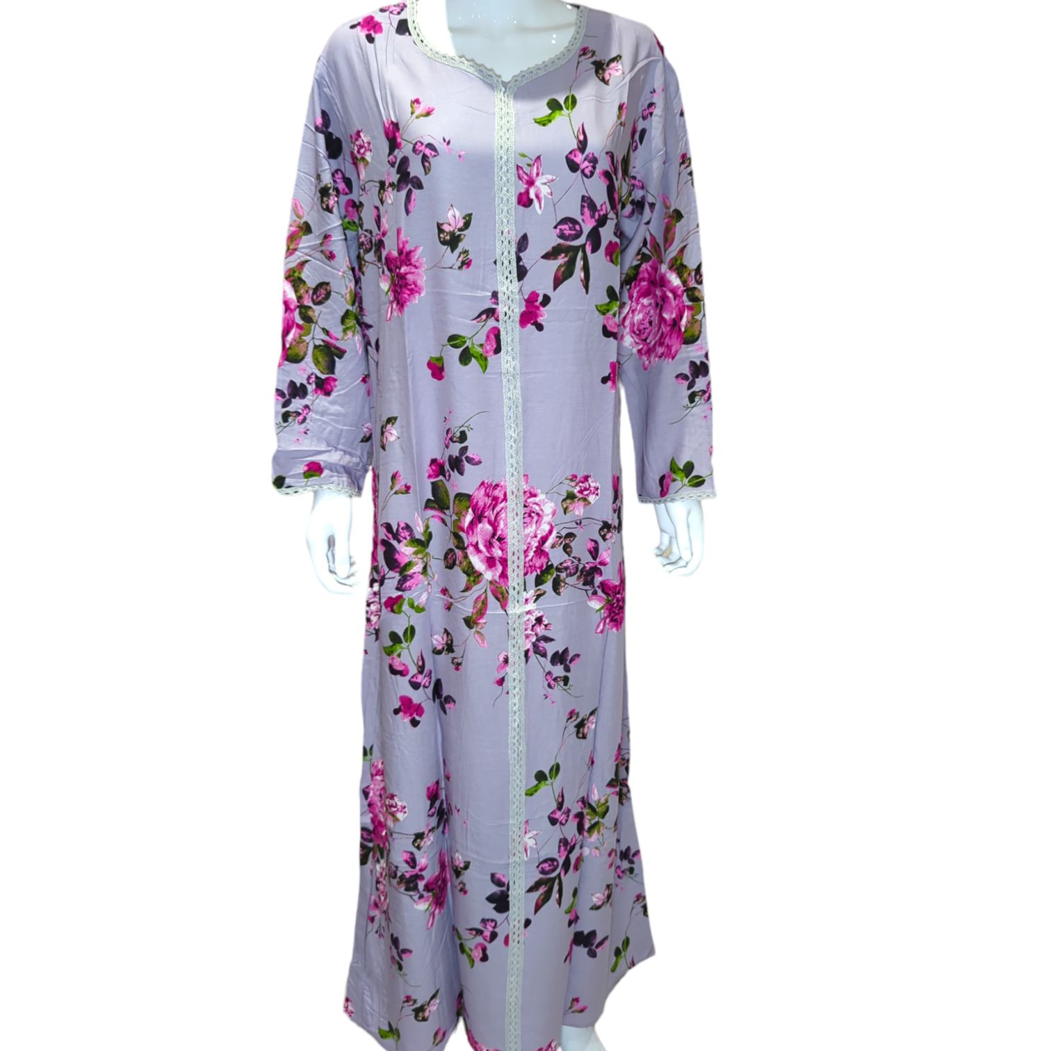 Lilac purple - Long Sleeve maxi dress