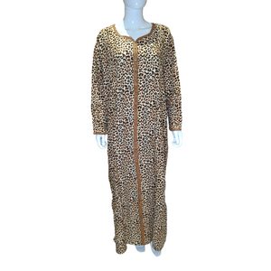 Leopard - Long Sleeve PLUS SIZE maxi dress