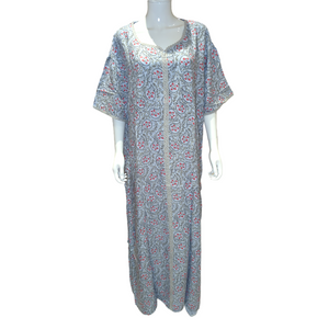 Morning Blue - Short Sleeve PLUS SIZE maxi dress