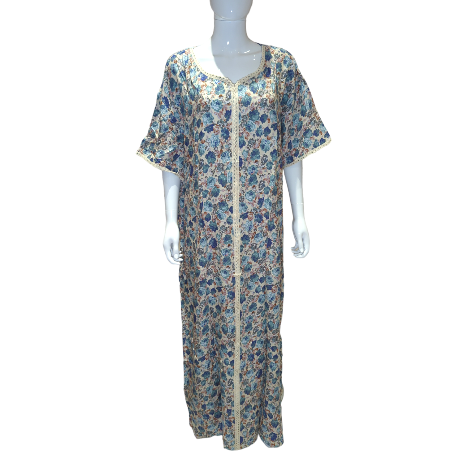 Shades of Blue - Short Sleeve PLUS SIZE maxi dress