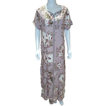 Load image into Gallery viewer, Mauve Flower - Short Sleeve maxi dress
