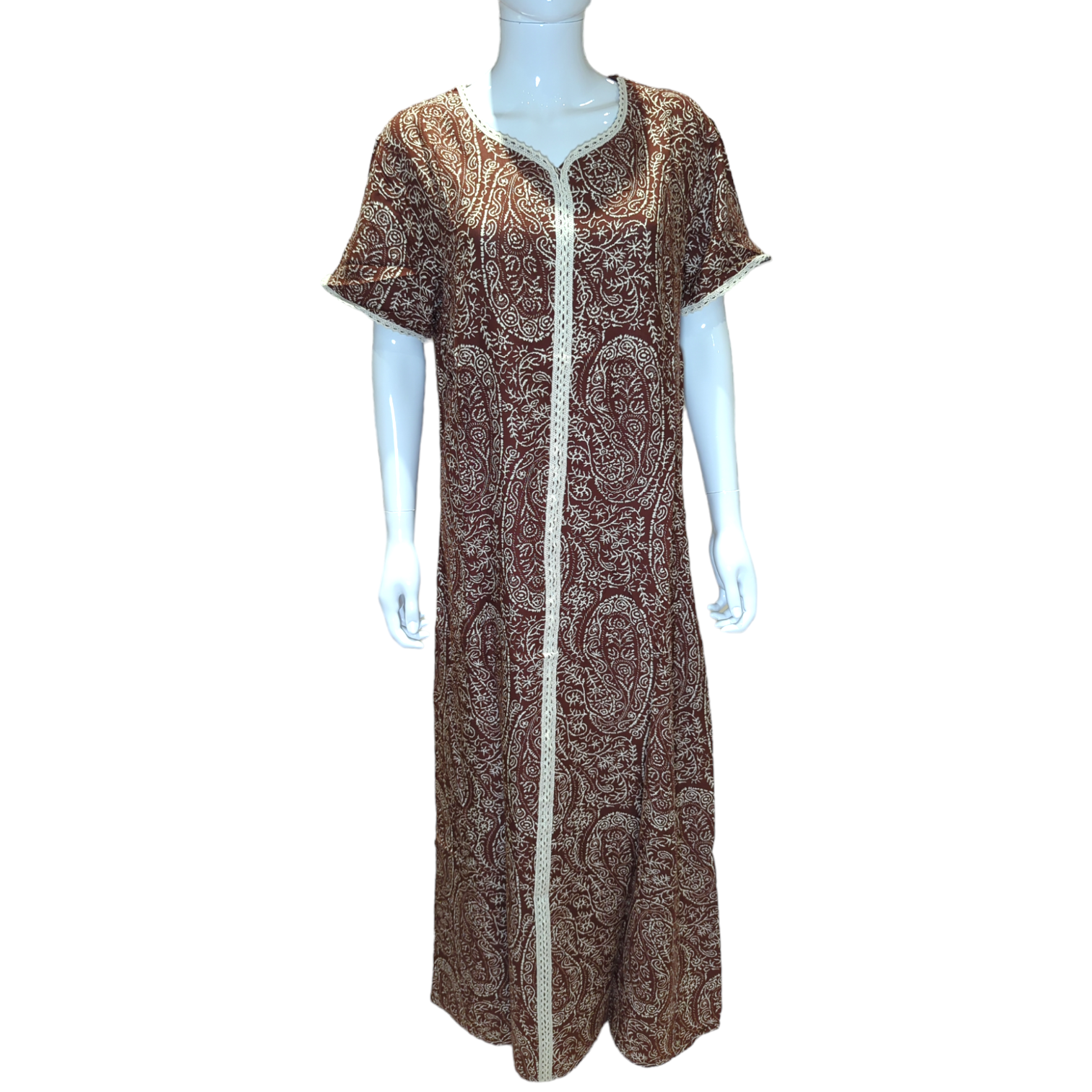 Paisley Brown - Short Sleeve maxi dress