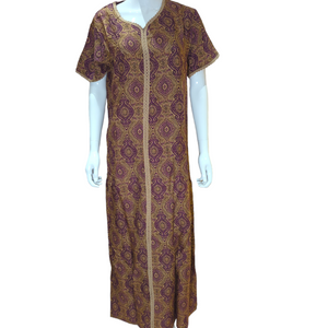 Egyptian Purple - Short Sleeve maxi dress