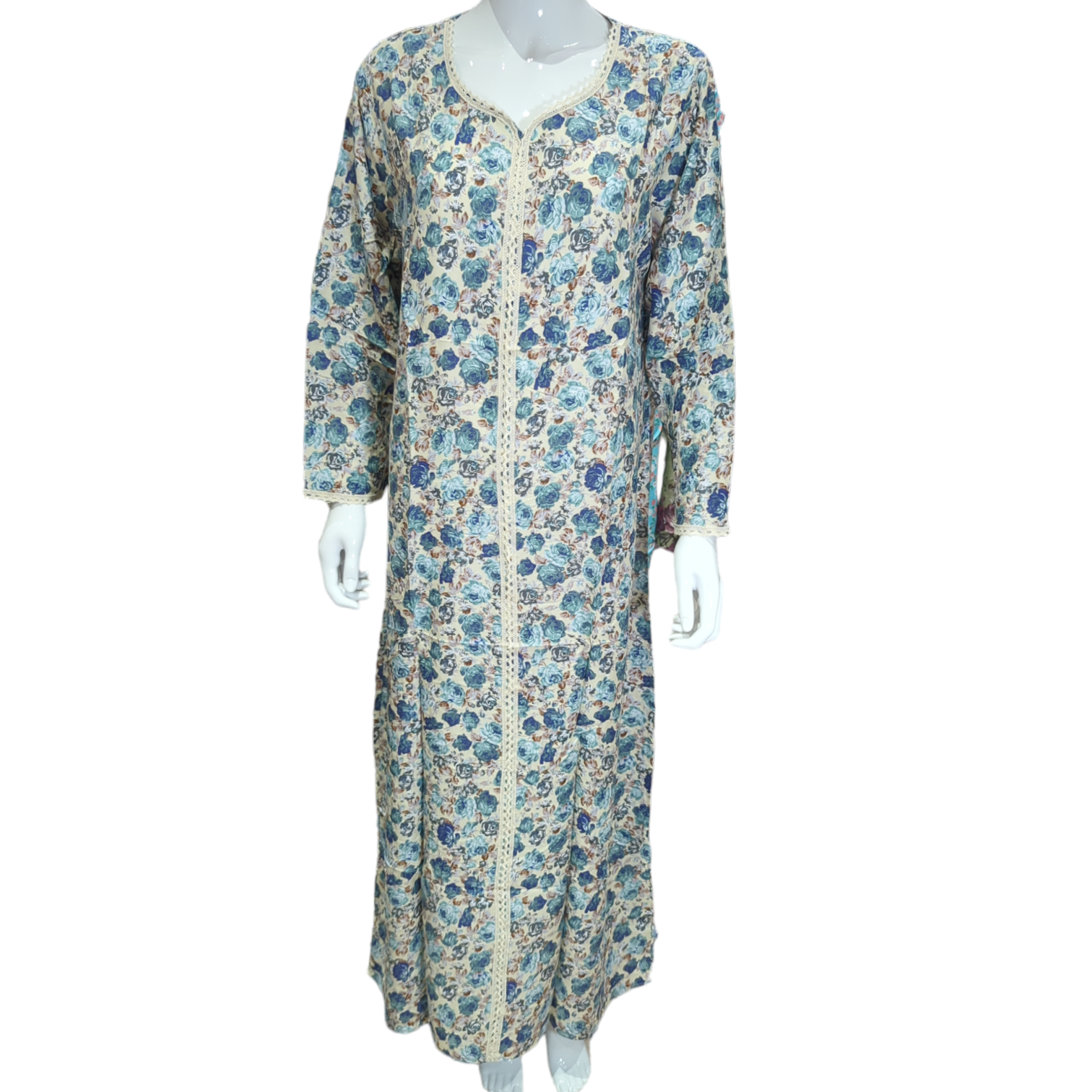 Shades of Blue - Long Sleeve maxi dress