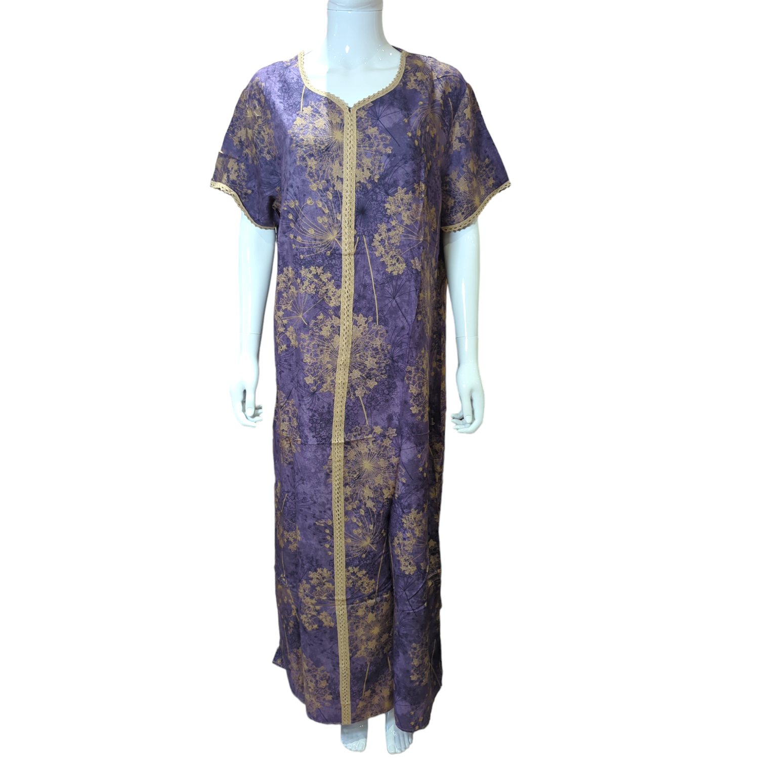 Purple Midnight - Short Sleeve maxi dress